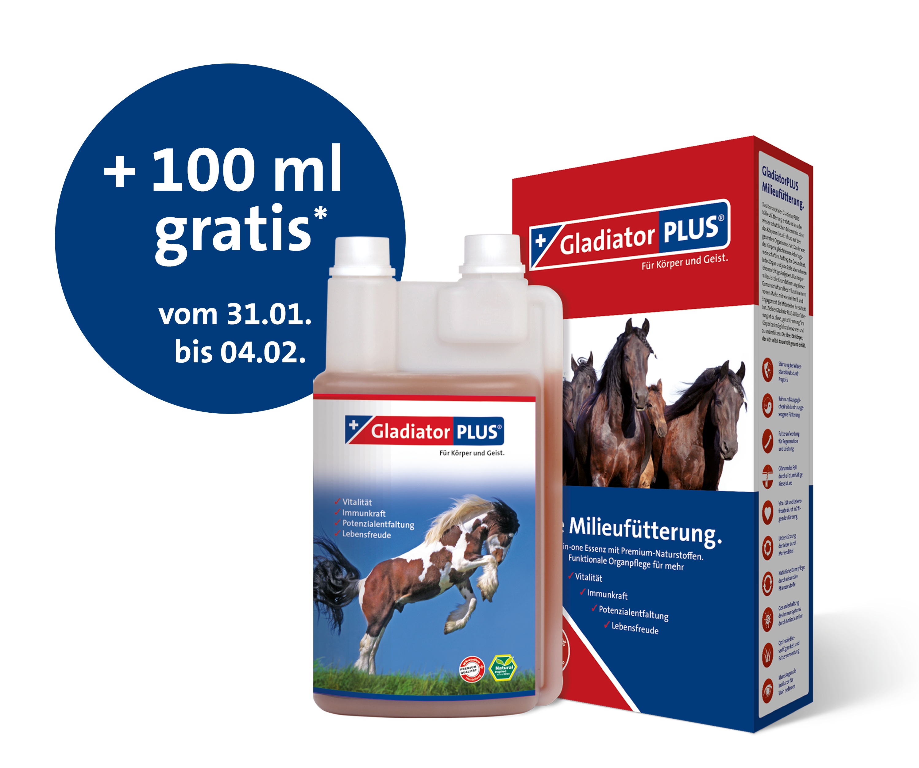 GladiatorPLUS Pferd 1000 ml + 100 ml gratis