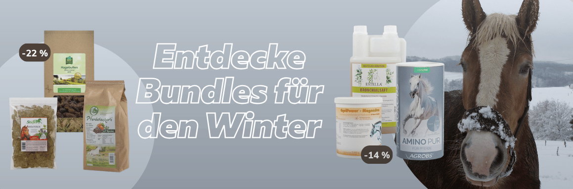 Winter-Bundles für Pferde entdecken - Ergänzungsfutter und Pflegeprodukte