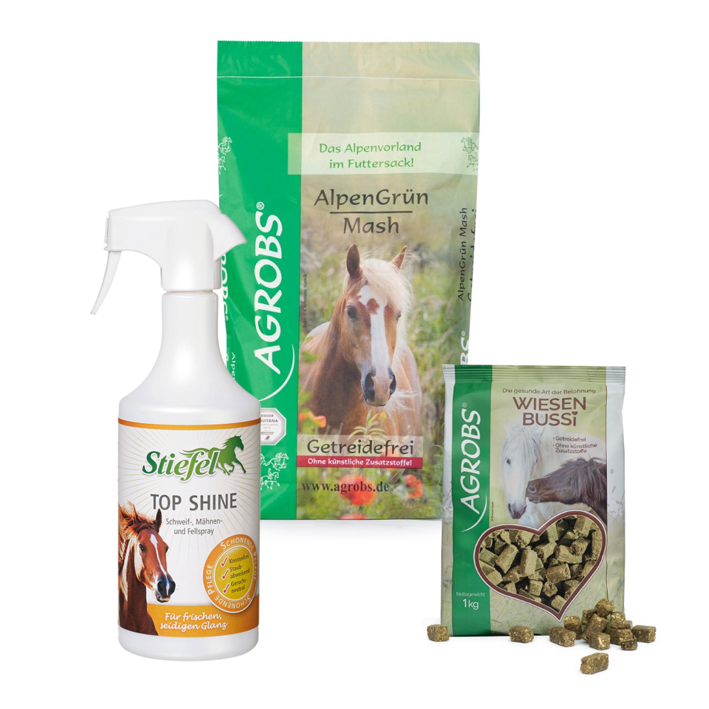 Freizeitpferd Bundle – Mash, Leckerlis & Fellpflege zum Vorteilspreis