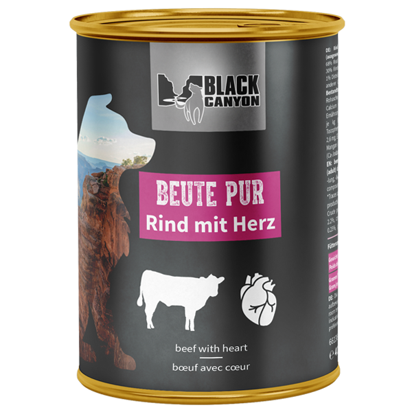 Black Canyon Dog Beute Pur - Rind mit Herz