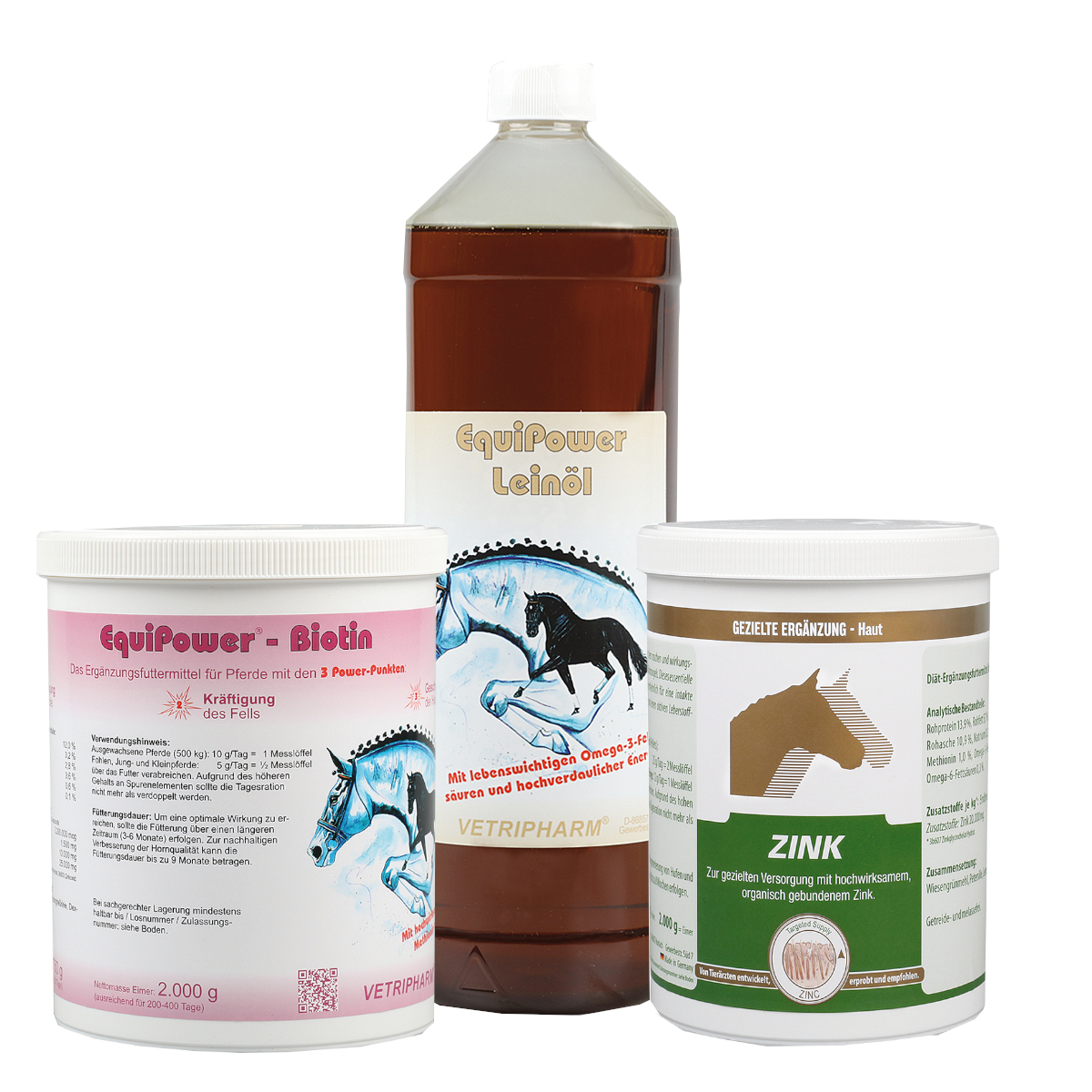 Fellwechsel-Bundle für Pferde | Biotin, Leinöl & Zink