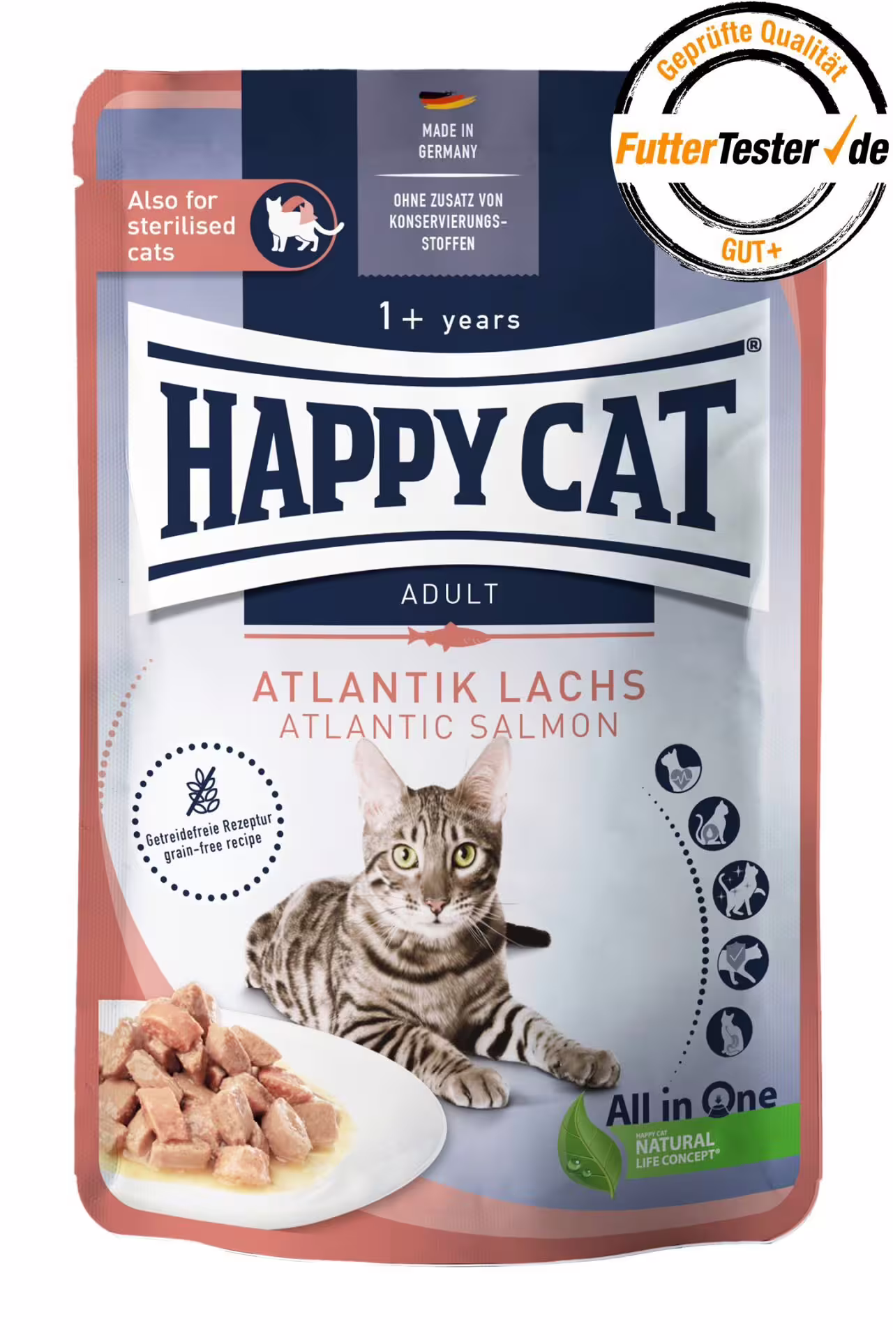 Happy Cat Culinary Meat in Sauce  AtlantikLachs Pouch 