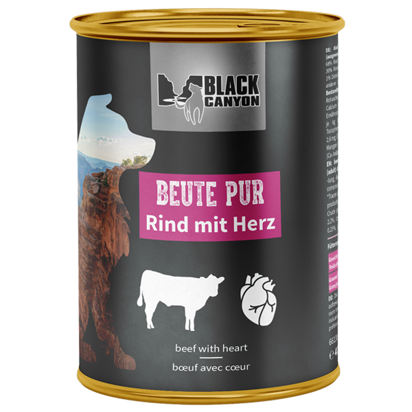 Black Canyon Dog Beute Pur - Rind mit Herz