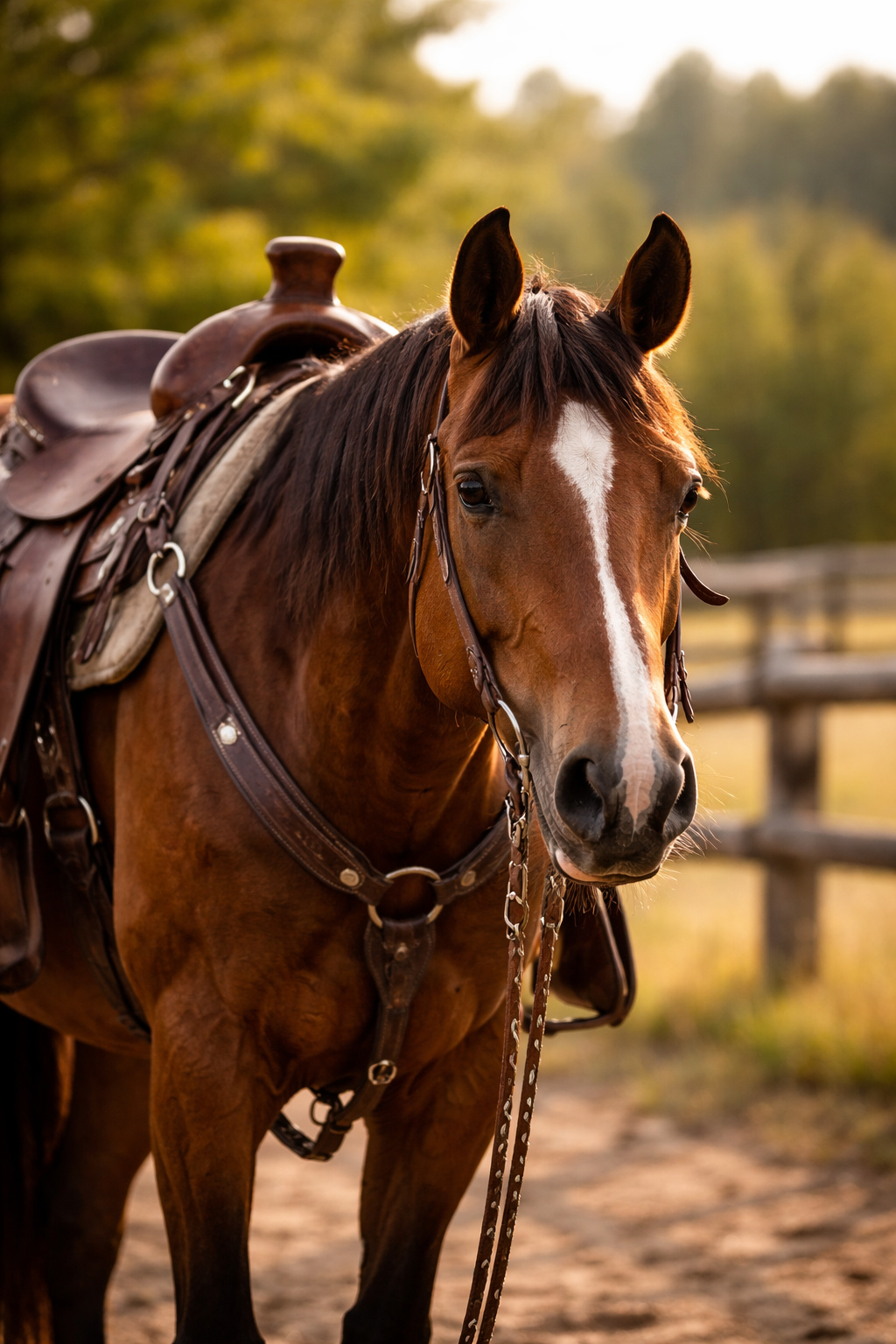 Westernpferd mit Westernsattel – typisches Westernreitpferd