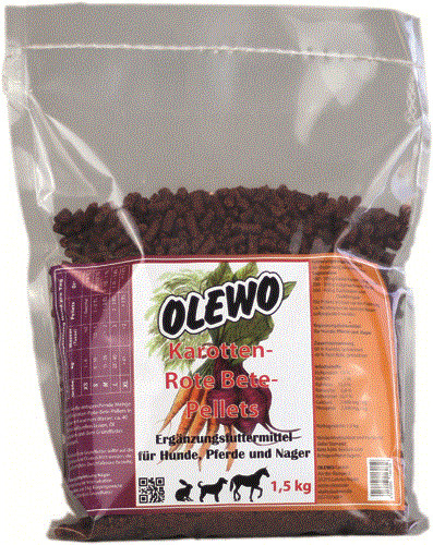 Olewo Karotten-Rote-Beete Pellets 1,5 kg