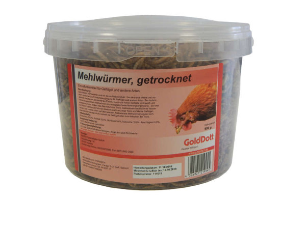 GoldDott Mehlwürmer getr. 500 gr.
